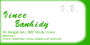 vince banhidy business card